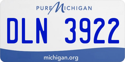 MI license plate DLN3922