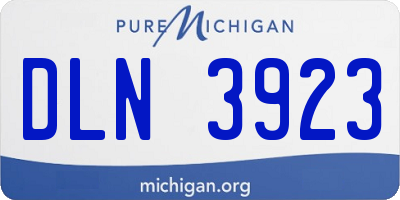 MI license plate DLN3923