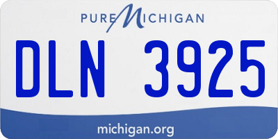 MI license plate DLN3925