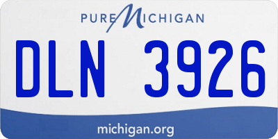 MI license plate DLN3926