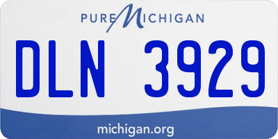 MI license plate DLN3929