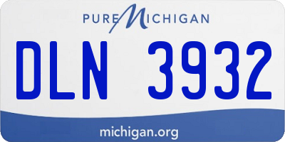 MI license plate DLN3932