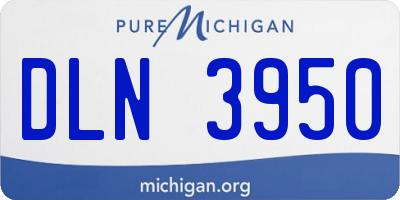 MI license plate DLN3950