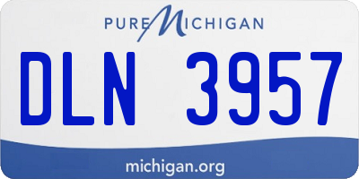 MI license plate DLN3957