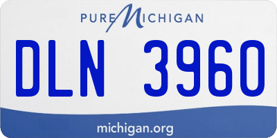 MI license plate DLN3960