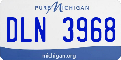 MI license plate DLN3968