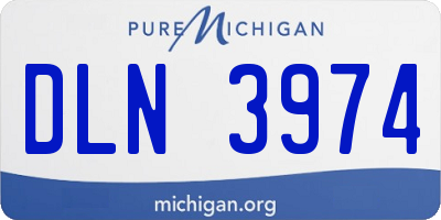 MI license plate DLN3974