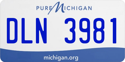 MI license plate DLN3981
