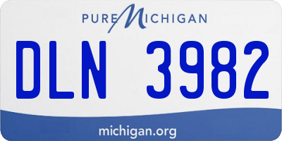 MI license plate DLN3982