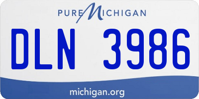 MI license plate DLN3986