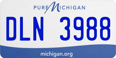 MI license plate DLN3988