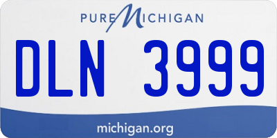 MI license plate DLN3999