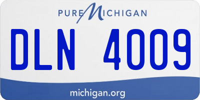 MI license plate DLN4009