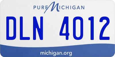 MI license plate DLN4012