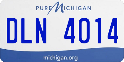 MI license plate DLN4014