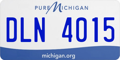 MI license plate DLN4015