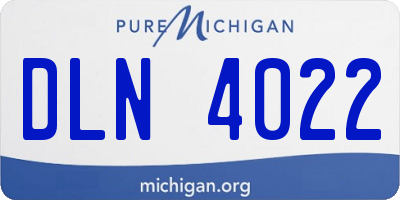 MI license plate DLN4022