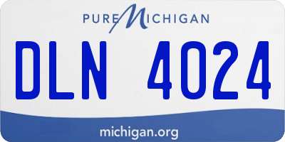 MI license plate DLN4024