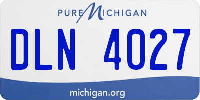 MI license plate DLN4027