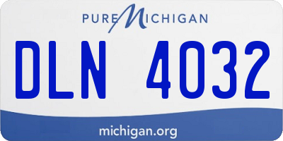 MI license plate DLN4032