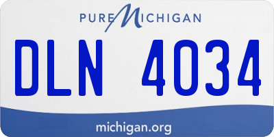 MI license plate DLN4034