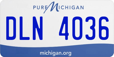 MI license plate DLN4036