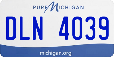 MI license plate DLN4039