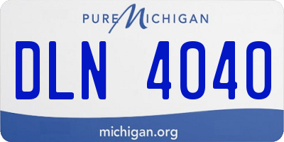 MI license plate DLN4040