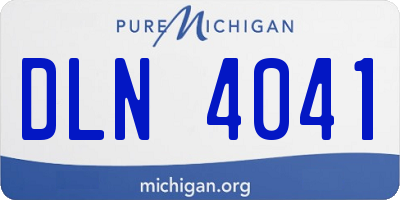 MI license plate DLN4041