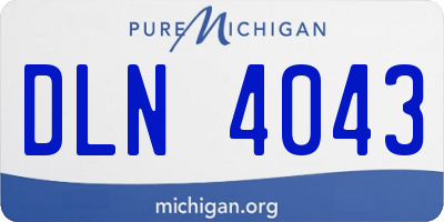 MI license plate DLN4043