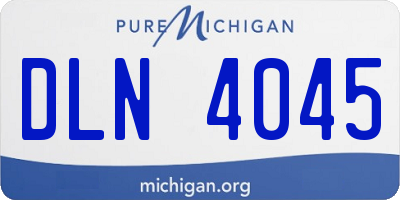 MI license plate DLN4045