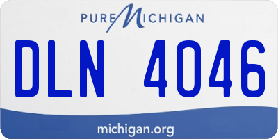 MI license plate DLN4046