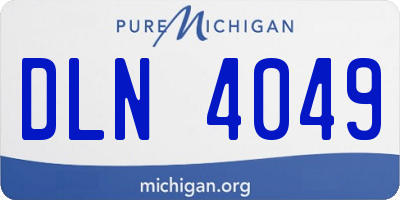 MI license plate DLN4049