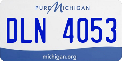 MI license plate DLN4053