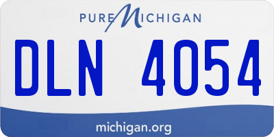 MI license plate DLN4054