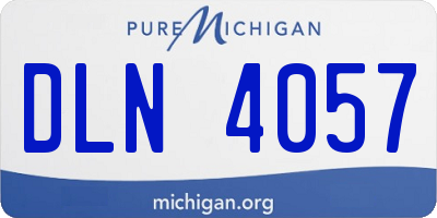 MI license plate DLN4057