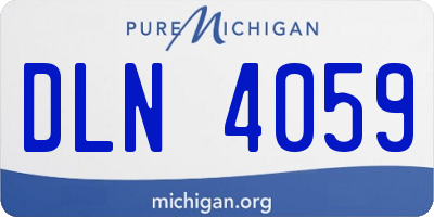 MI license plate DLN4059