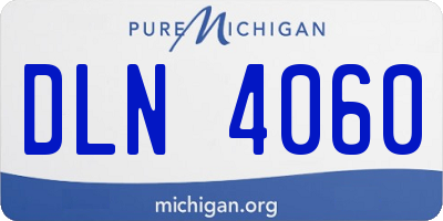 MI license plate DLN4060