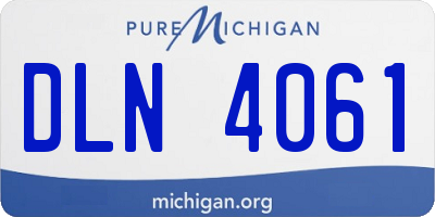 MI license plate DLN4061