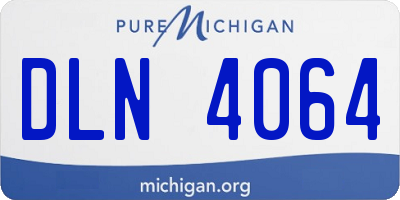 MI license plate DLN4064