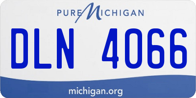 MI license plate DLN4066