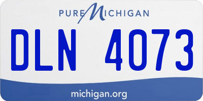 MI license plate DLN4073