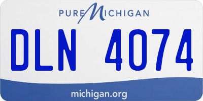 MI license plate DLN4074