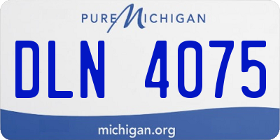 MI license plate DLN4075