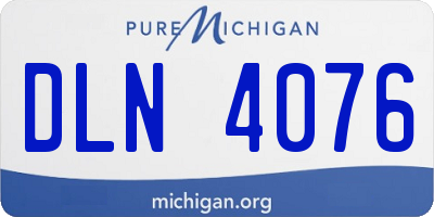 MI license plate DLN4076