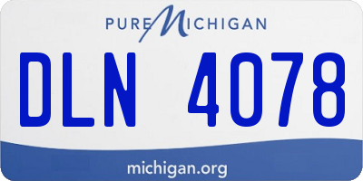 MI license plate DLN4078