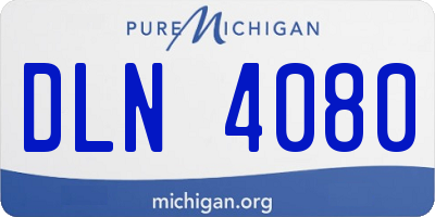 MI license plate DLN4080