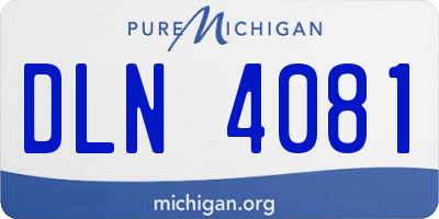 MI license plate DLN4081