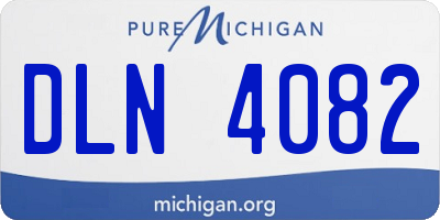 MI license plate DLN4082
