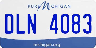 MI license plate DLN4083